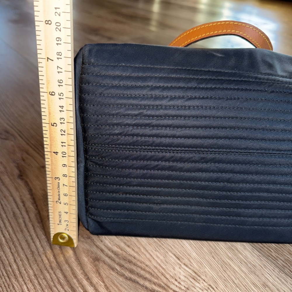 Dooney & Bourke Black with Brown Leather Trim Nylon shoulder tote bag - Picture 14 of 16